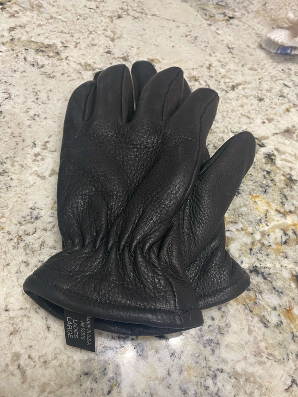 Black Leather Ladies Gloves - Classic Winter Gloves